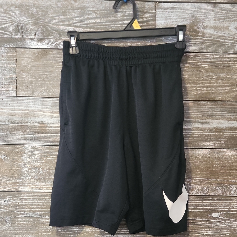 Nike Dri-FIT Black Shorts with White Swish size small